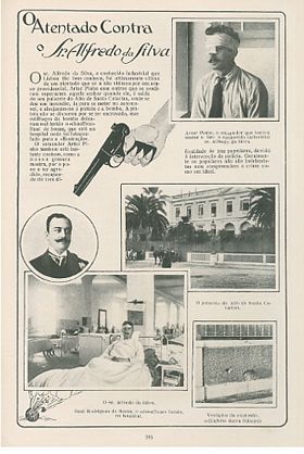 O ATENTADO DE 6 DE NOVEMBRO DE 1919 CONTRA ALFREDO DA SILVA (IN "ILUSTRAÇÃO PORTUGUESA", DE 17 DE NOVEMBRO DE 1919)