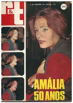 AMLIA AOS 50 ANOS (CAPA DA REVISTA "R&T" DE 5 DE DEZEMBRO DE 1970)