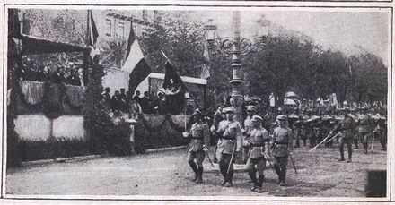 DESFILE DE INFANTARIA NO DIA 5 DE OUTUBRO DE 1920 (IN "ILUSTRAO PORTUGUESA", EDIO DE 18-10-1920)