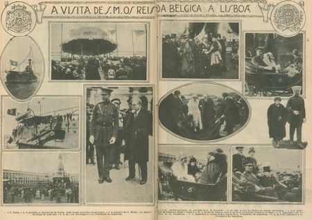 REPORTAGEM DA RECEÇÃO FEITA EM LISBOA À FAMÍLIA REAL BELGA (IN "ILUSTRAÇAO PORTUGUESA", EDIÇÃO N.º 769, DE 15-11-1920)