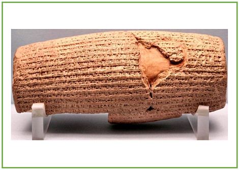 Decretos de Ciro gravados num cilindro de barro
