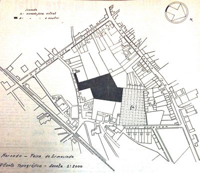 Planta topogrfica da Nova Feira-Mercado de Ermesinde (1964)  A Voz de Ermesinde