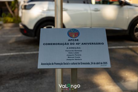A PLACA COMEMORATIVA DO 40.º ANIVERSÁRIO DA ASSOCIAÇÃO