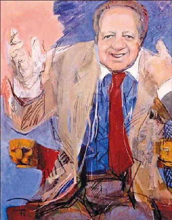 ILUSTRAO: "PRESIDENTE MRIO SOARES", DE JLIO POMAR, 1992