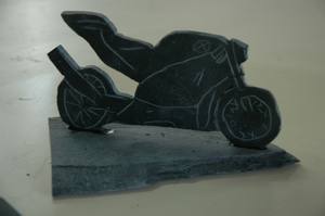 A mota do Tiago, feita por ele em ardsia.