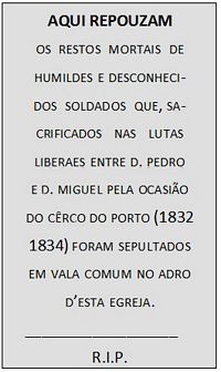 REPRODUO DA INSCRIO DA LPIDE TUMULAR QUE SE ENCONTRA NO EXTERIOR DA IGREJA DE SANTA RITA