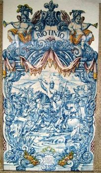 REPRESENTAÇÃO NUNS AZULEJOS DA ESTAÇÃO DE RIO TINTO DE HERMENEGILDO GUTERRES NA RECONQUISTA