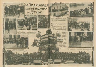 A "ILUSTRAO PORTUGUESA", EDIO N. 776, TROUXE A REPORTAGEM DA TRASLADAO DOS RESTOS MORTAIS DOS IMPERADORES DO BRASIL