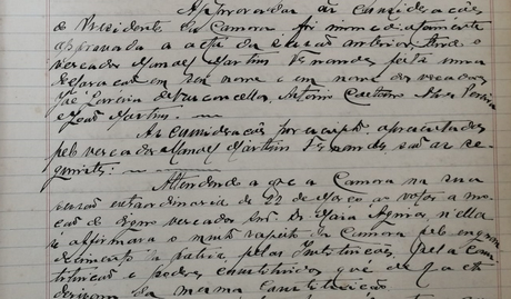 EXCERTO DA ATA DA CAMARA MUNICIPAL DE VALONGO, 22 DE MARO DE 1915, FL. 90,